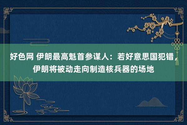 好色网 伊朗最高魁首参谋人：若好意思国犯错，伊朗将被动走向制造核兵器的场地