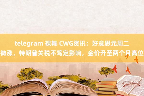 telegram 裸舞 CWG资讯：好意思元周二微涨，特朗普关税不笃定影响，金价升至两个月高位