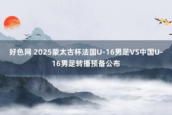 好色网 2025蒙太古杯法国U-16男足VS中国U-16男足转播预备公布