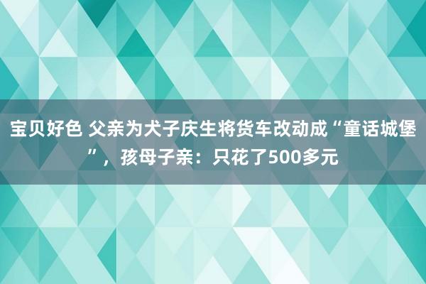 宝贝好色 父亲为犬子庆生将货车改动成“童话城堡”,孩母子亲:只花了500多元